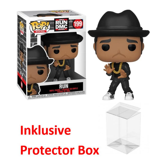 FUNKO POP JMJ RUN DMC 4EVER #199 Run Vinyl Figur NEU sealed + Protector Box