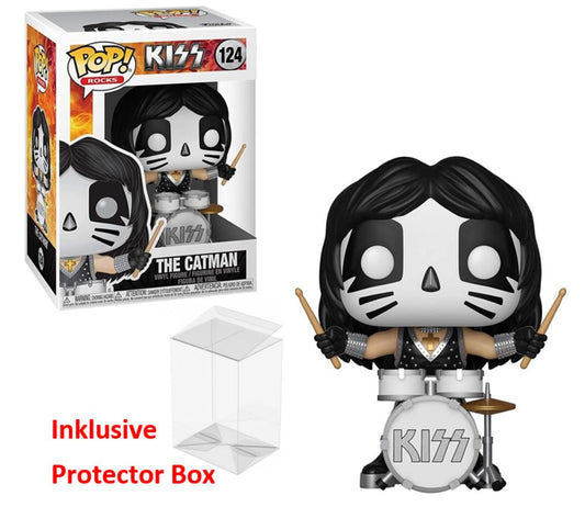 FUNKO POP Kiss #124 The Catman Vinyl Figur NEU sealed + Protector Box