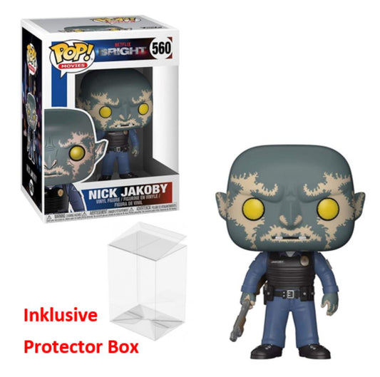 FUNKO POP Netflix Bright #560 Nick Jakoby Vinyl Figur NEU sealed + Protector Box