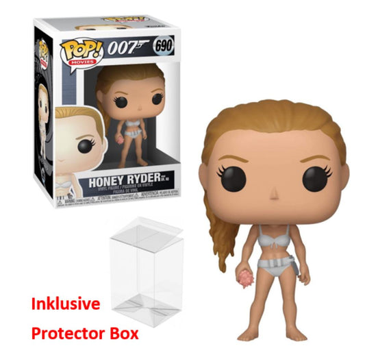 FUNKO POP 007 James Bond #690 Honey Ryder Vinyl Figur sealed + Protector Box