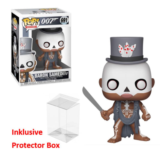 FUNKO POP 007 James Bond #691 Baron Samedi Vinyl Figur sealed + Protector Box