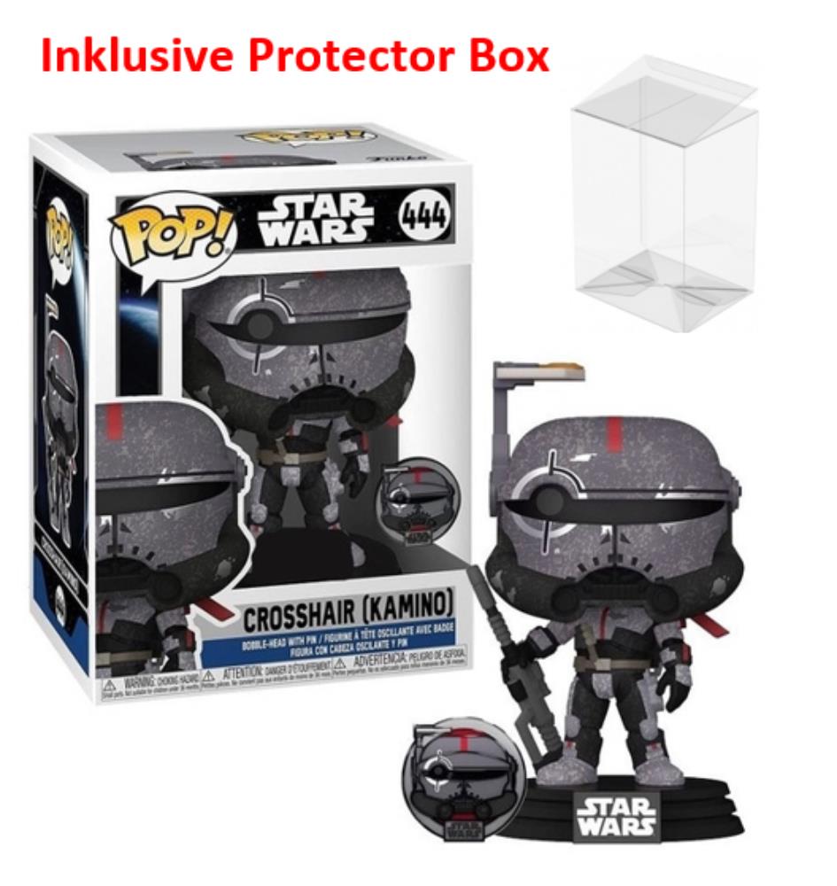 FUNKO POP Star Wars #444 Crosshair (Kamino) Bobble-Head sealed + Protector Box