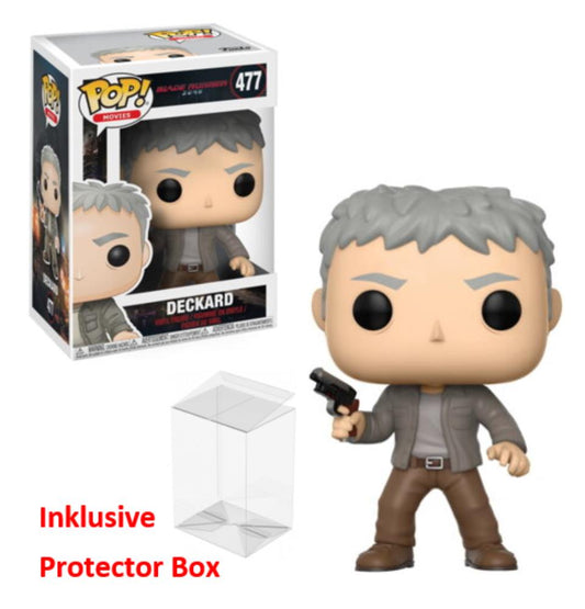 FUNKO POP Blade Runner 2049 #477 Deckard Vinyl Figur NEU sealed + Protector Box