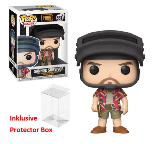 FUNKO POP PUBG #557 Sanhok Survivor Vinyl Figur NEU sealed + Protector Box