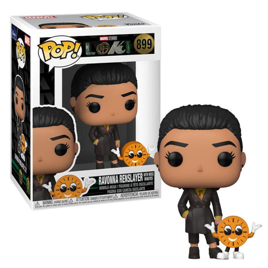 FUNKO POP Loki #899 Ravonna Renslayer w. Miss Minutes Bobble-Head Figur NEU sealed