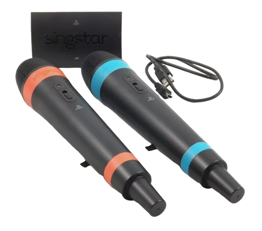 Original Sony PlayStation 3 & 4 Ps3 Ps4 Singstar Wireless Mikrofone inkl. USB-Empfänger