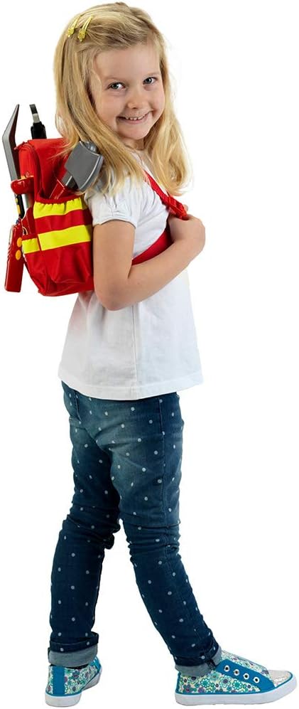 Theo Klein 8900 Fire Fighter Henry Feuerwehr-Rucksack mit Reflektor Kinder Spielzeug
