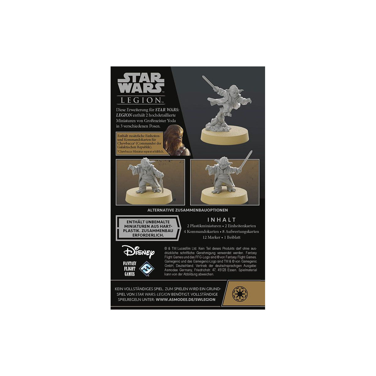 Star Wars Legion Grossmeister Yoda Commander-Erweiterung Tabletop Asmodee
