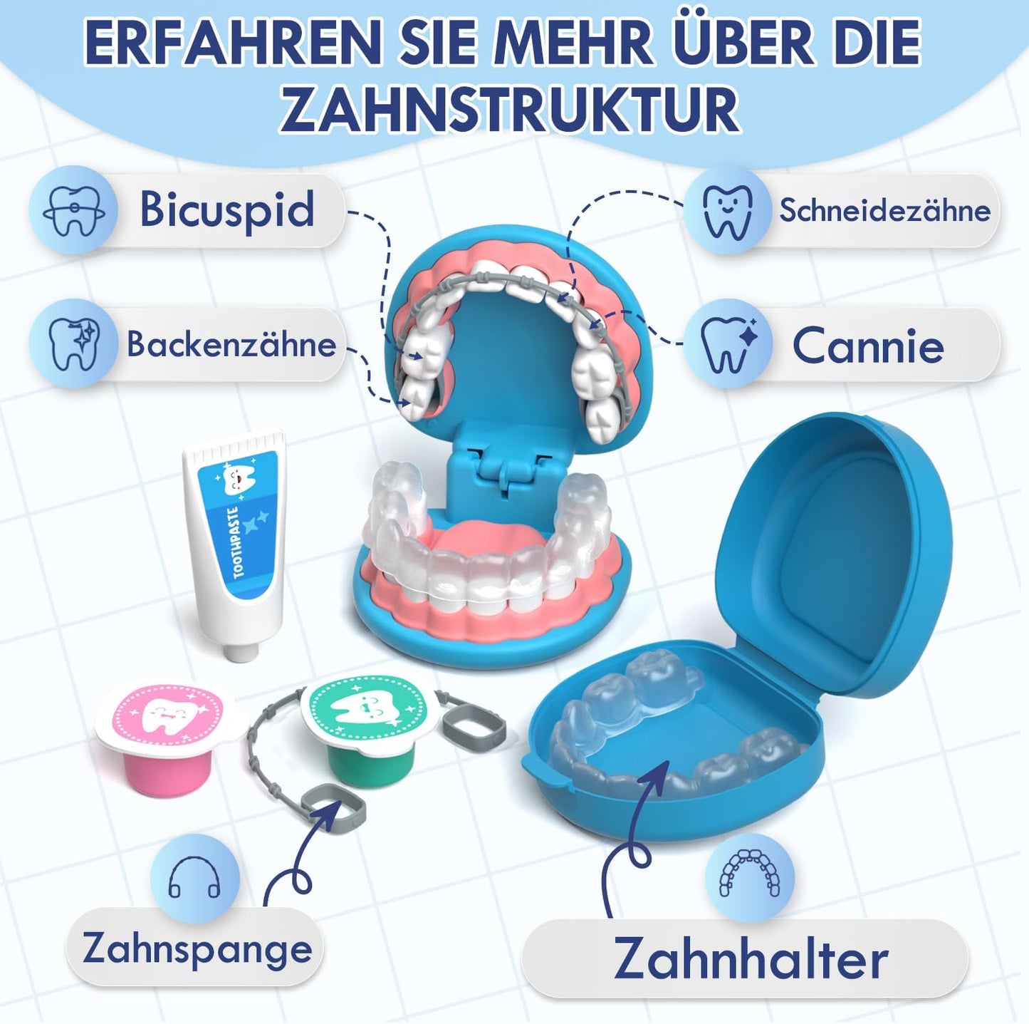 Lehoo Castle Arztkoffer Zahnarzt Kinder Doktor Rollenspiel Lernspielzeug Spiel - NEU