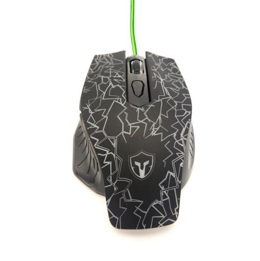 Battletron Gaming Mouse Maus schwarz mit LED (1000-3600dpi)