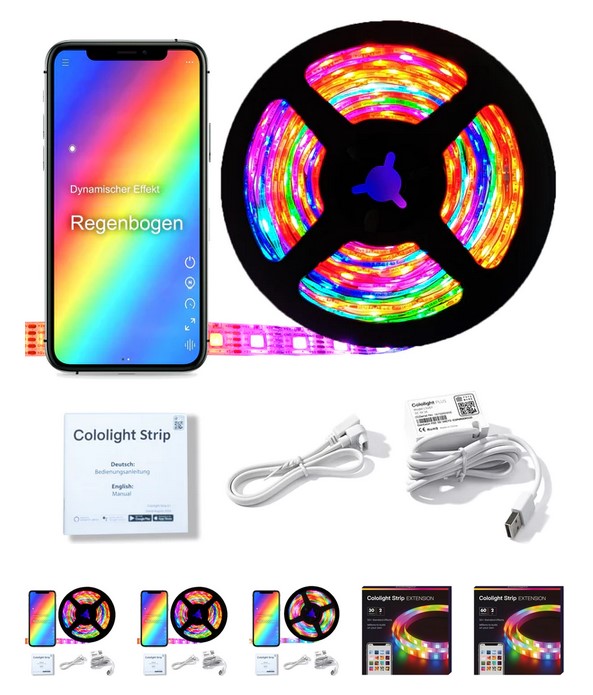 Cololight Strip Extension 30 LEDs/m - 2m- App Android Apple Alexa Google Home LED Gaming Beleuchtung