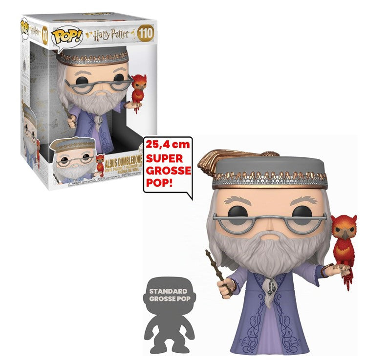FUNKO POP Jumbo Pop 25cm - Harry Potter #110 Albus Dumbledore with Fawkes - Vinyl Figur - Neu