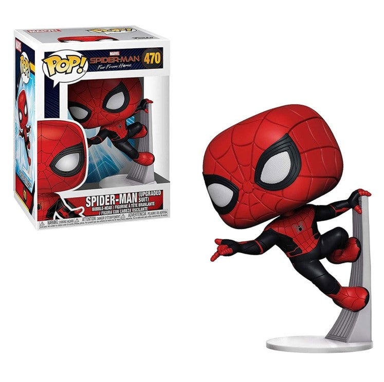 FUNKO POP Marvel #470 Spider-Man (upraded Suit) - Bobblehead Figur - Neu
