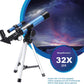 Teleskop Kinder Einsteiger 40/400 Astronomisches Fernrohr Refraktor Stativ & Sucherfernrohr