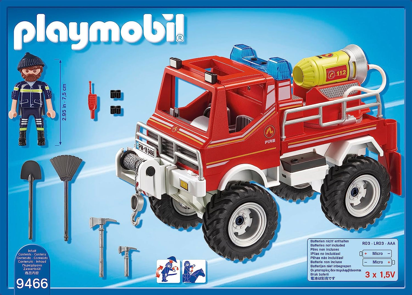 PLAYMOBIL City Action 9466 Feuerwehr-Truck mit Licht- und Soundeffekten NEU & OVP
