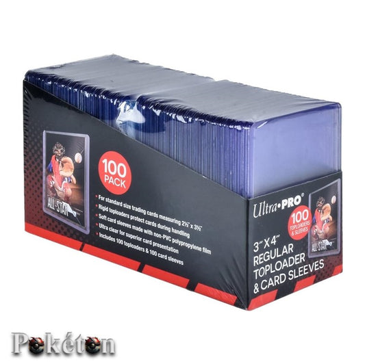Ultra Pro Toploader 3"x4" (100 Stück) für TCG Trading Card Games z.B. Pokemon, Yu-Gi-Oh, Magic Cards