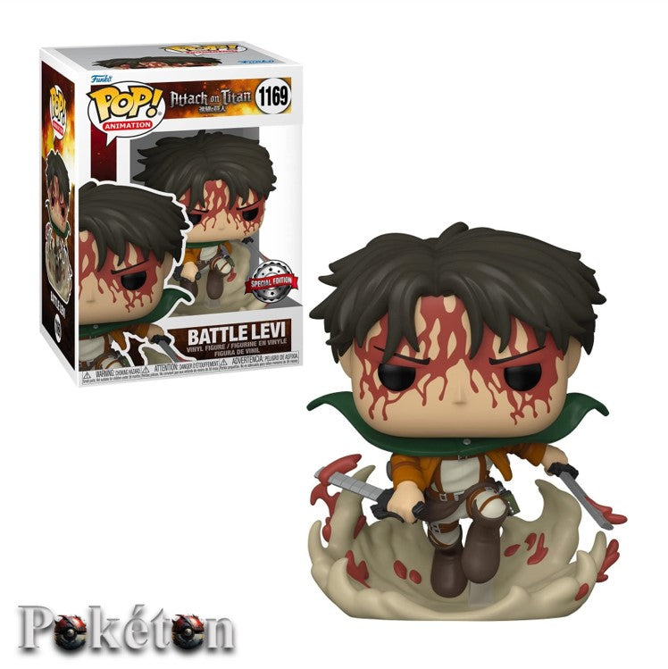 FUNKO POP Attack on Titan #1169 Battle Levi Vinyl Figur NEU