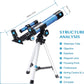 Teleskop Kinder Einsteiger 40/400 Astronomisches Fernrohr Refraktor Stativ & Sucherfernrohr