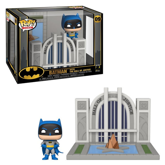 FUNKO POP Town #09 Batman with the Hall of Justice - Vinyl Figur - NEU