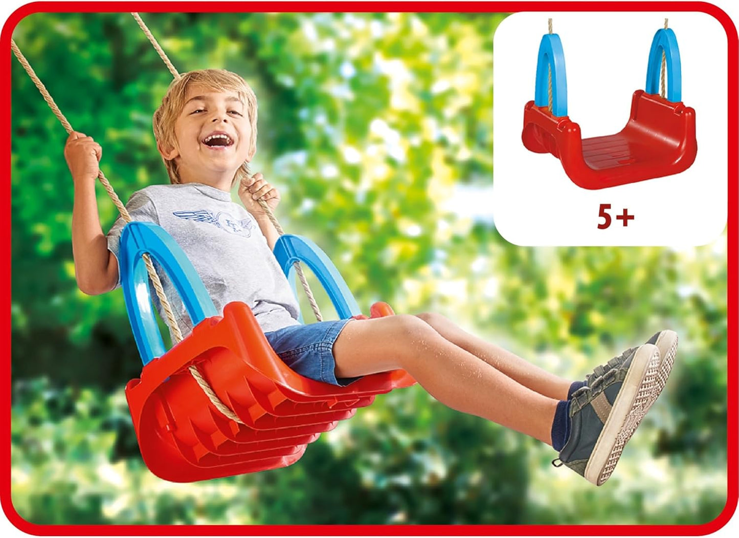 Simba 3 in 1 Schaukel mit Seil (verstellbar für 3 Altersklassen) - Sitzbreite 28cm - B-Ware