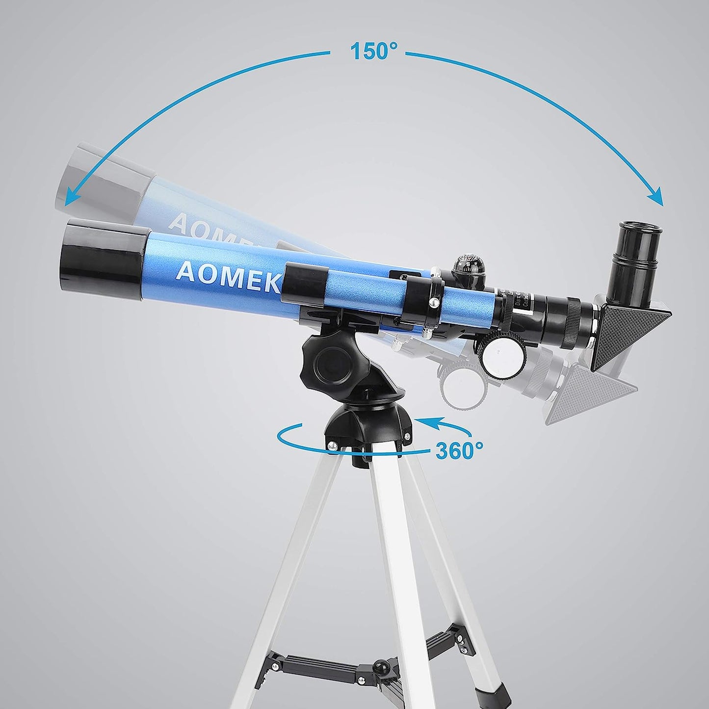 Teleskop Kinder Einsteiger 40/400 Astronomisches Fernrohr Refraktor Stativ & Sucherfernrohr