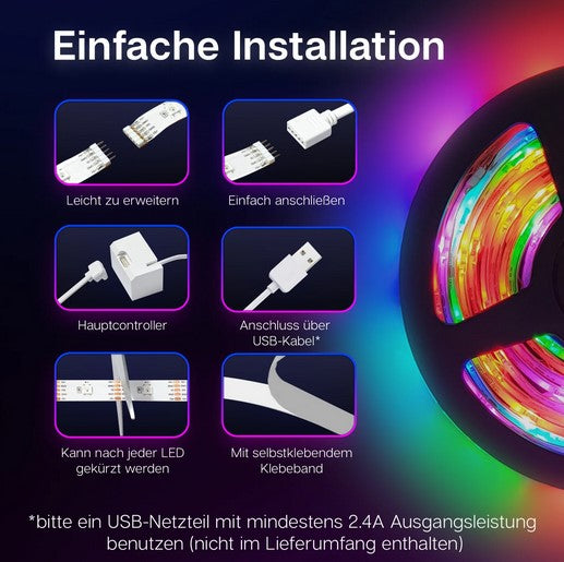 Cololight Strip Extension 30 LEDs/m - 2m- App Android Apple Alexa Google Home LED Gaming Beleuchtung