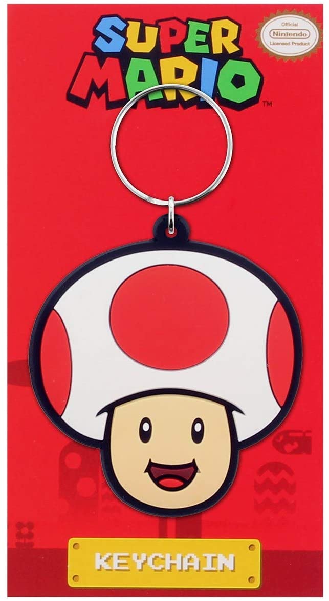 Schlüsselanhänger Super Mario Yoshi Peach Bowser Toad Keychain Nintendo (zur Auswahl)