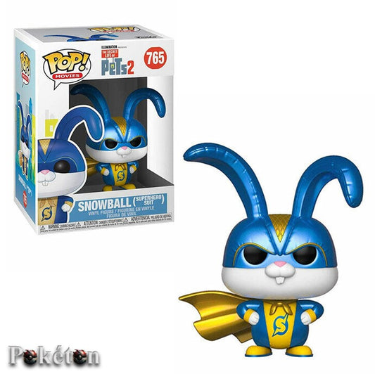 FUNKO POP Pets 2 #765 Snowball (Superhero Suit) - Vinyl Figur OVP NEU