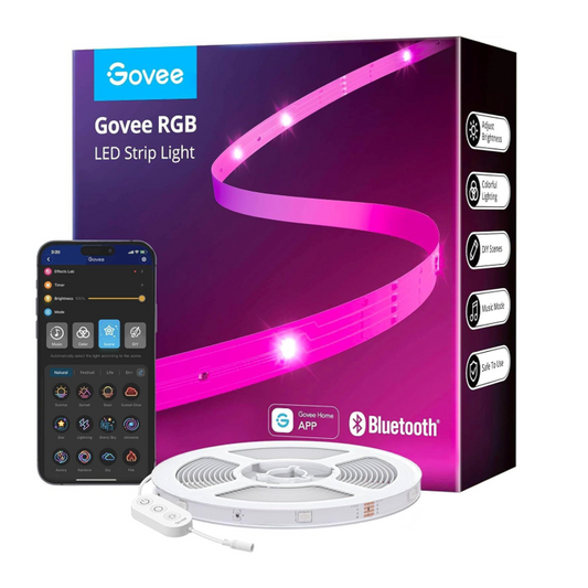 Govee LED Strip 30m, Bluetooth RGB LED Streifen mit App-Steuerung, Farbwechsel, Musik Sync