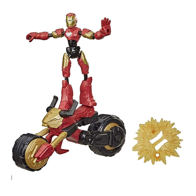 Marvel Avengers Iron Man auf Motorrad Flex Rider Actionfigur Spielfigur Kinder - Hasbro F0244