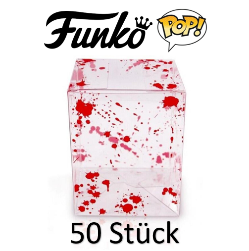 FUNKO POP Protector Box Schutzhüllen - 50 Stück - mit Blut ( Red Blood Edition)