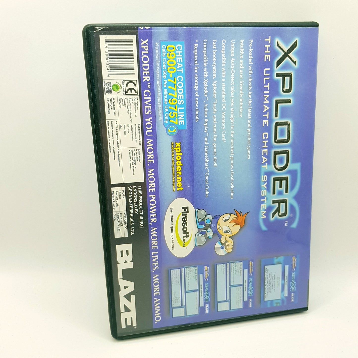 Xploder Ultimate Cheat System for Dreamcast - Blaze - komplett mit OVP - gebraucht