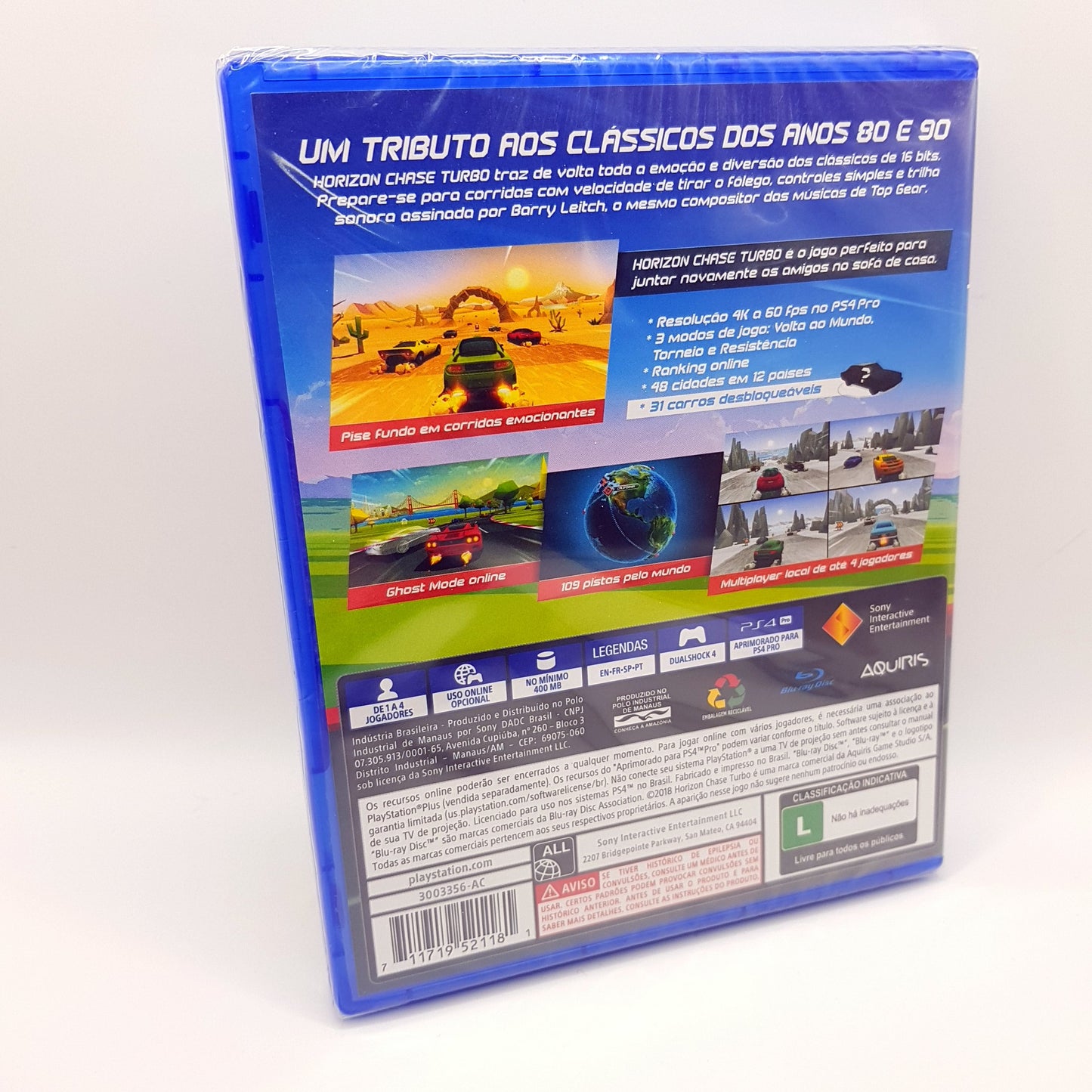 PS4 Playstation 4 - Horizon Chase Turbo (seltenes brasilianisches Spiel) - NEU sealed