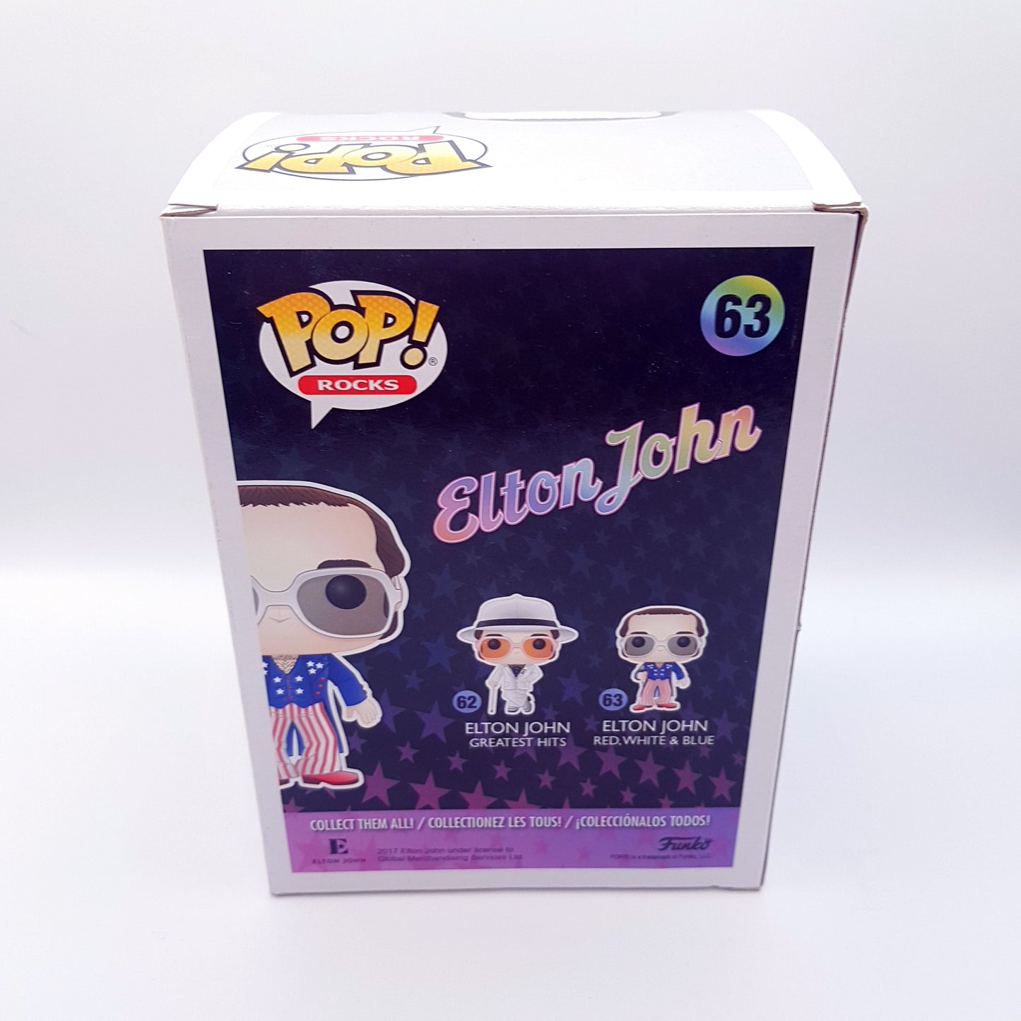 FUNKO POP Rocks #63 Elton John Red, White & Blue Figur - B-Ware