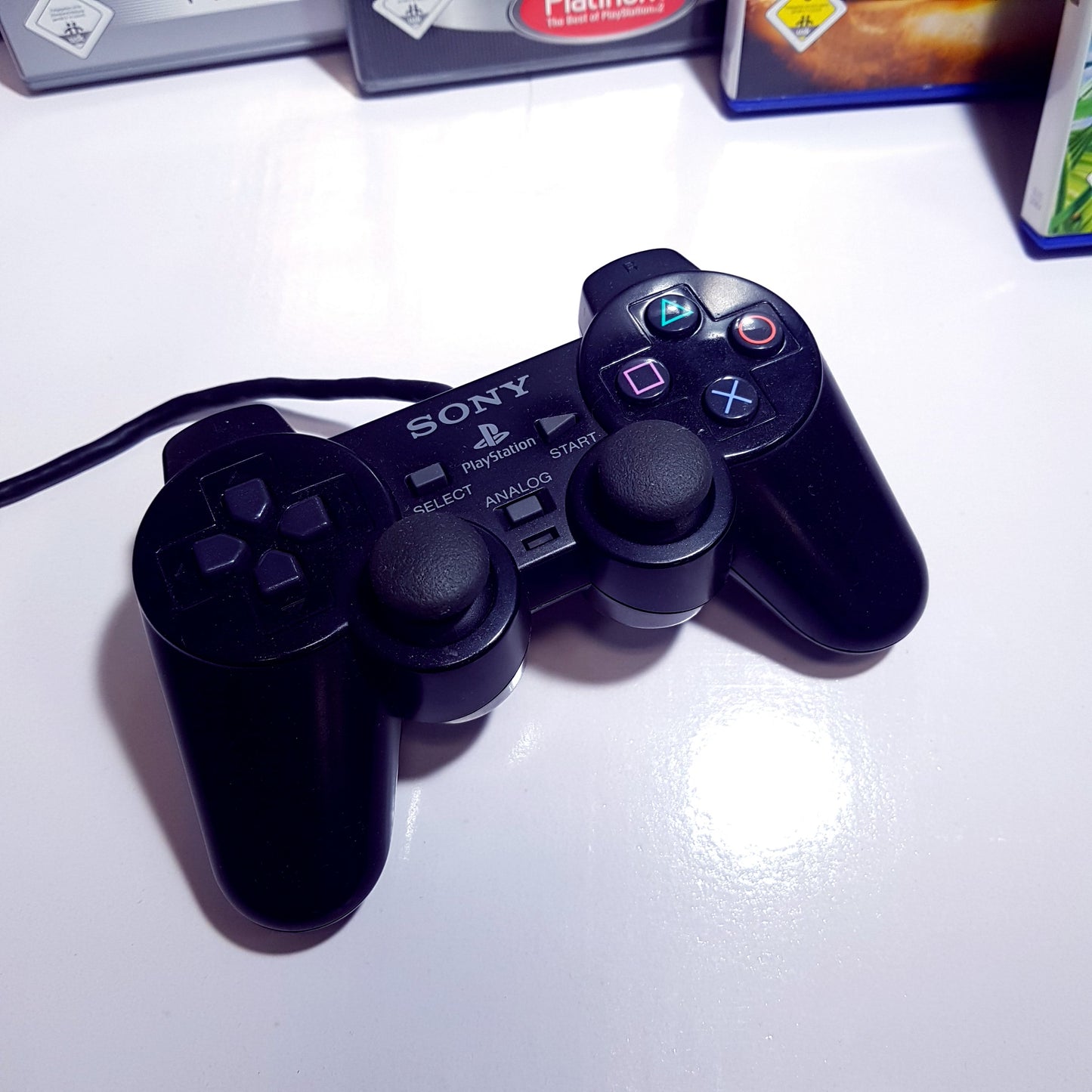 Original Sony Playstation 2 PS2 Slim Konsole schwarz + Controller + 5 Spiele (gebraucht)