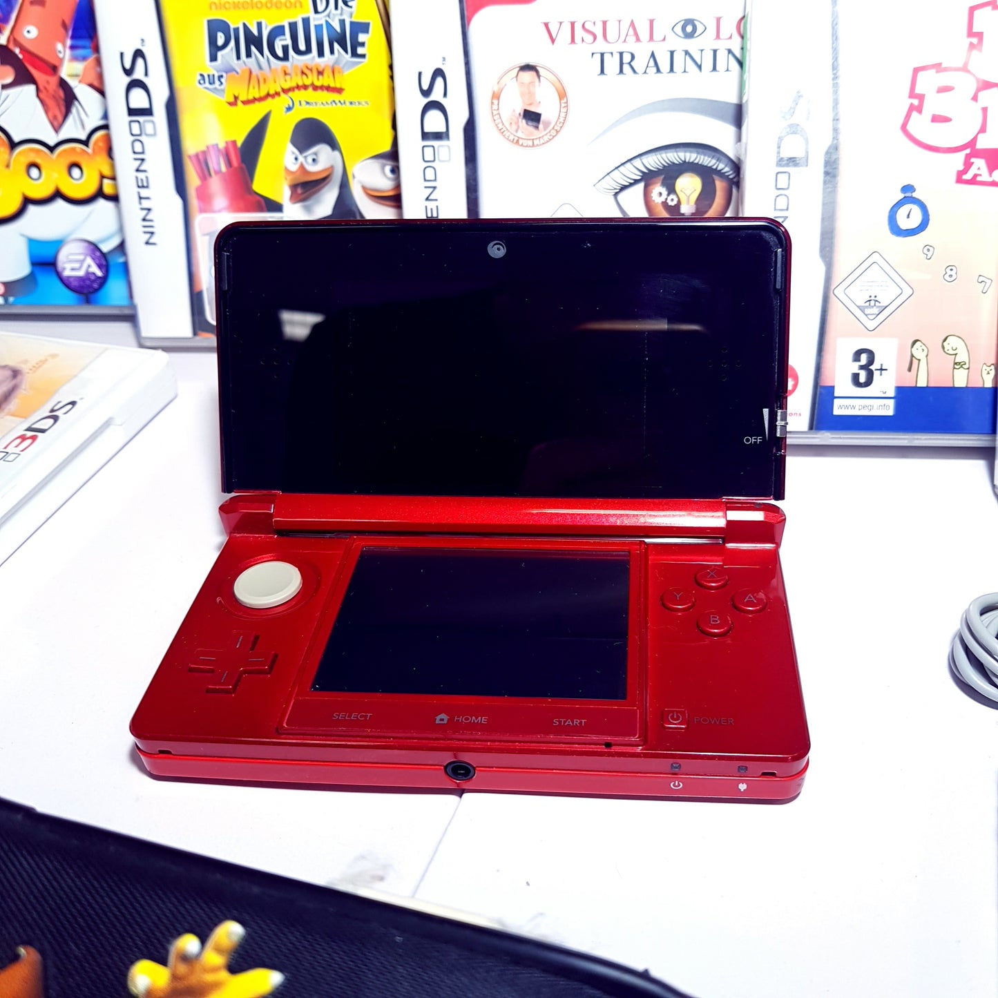Nintendo 3DS Konsole metallic rot + 10 Spiele - gebraucht