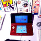 Nintendo 3DS Konsole metallic rot + 10 Spiele - gebraucht