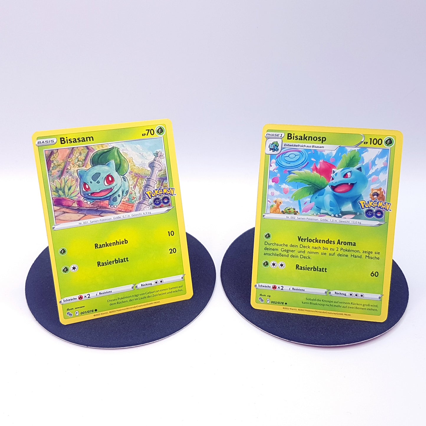Pokemon Karten - Bisasam 001/078 & Bisaknosp 002/078 - deutsch