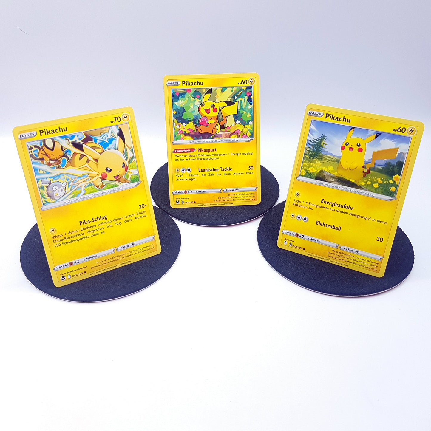Pokemon Karten - Pikachu 049/195 & 052/196 & 049/203 - deutsch
