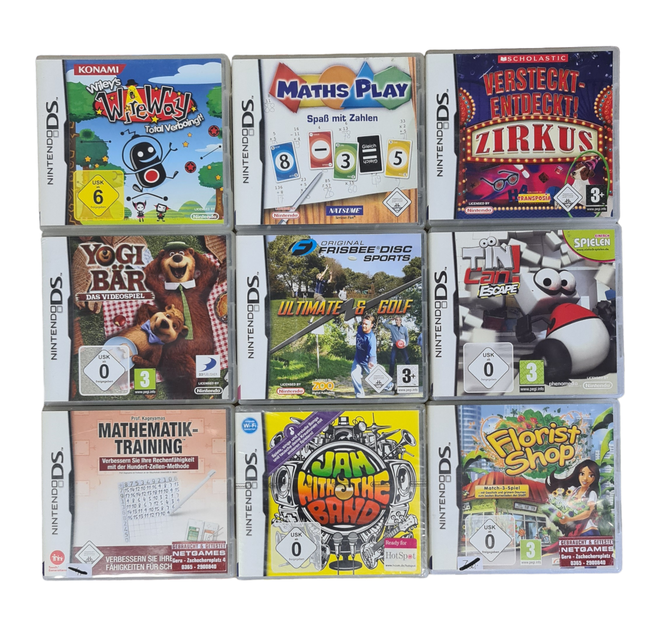 Nintendo DS Spiele (9 Stück) - gebraucht mit OVP
