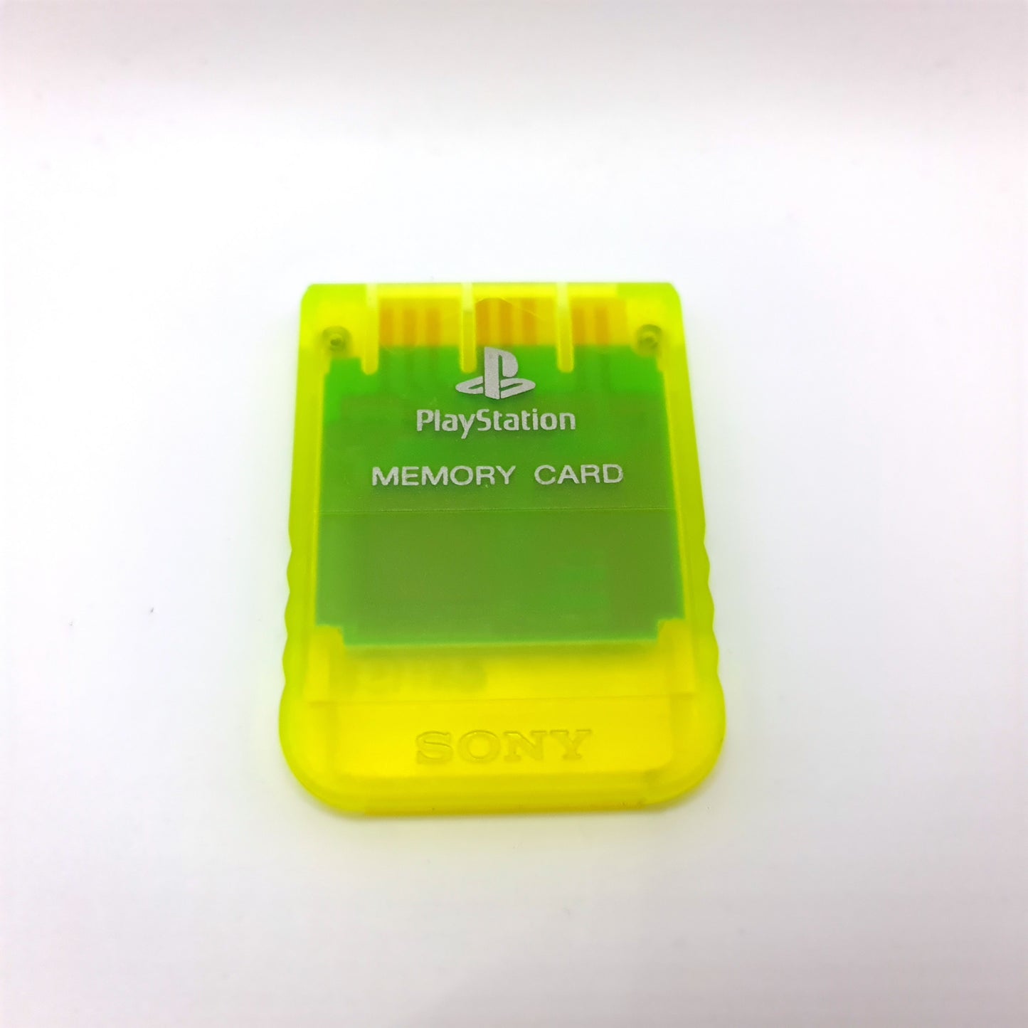 Original Sony Playstation 1 & 2  PS1 Ps2 Memory Card - gelb transparent - gebraucht