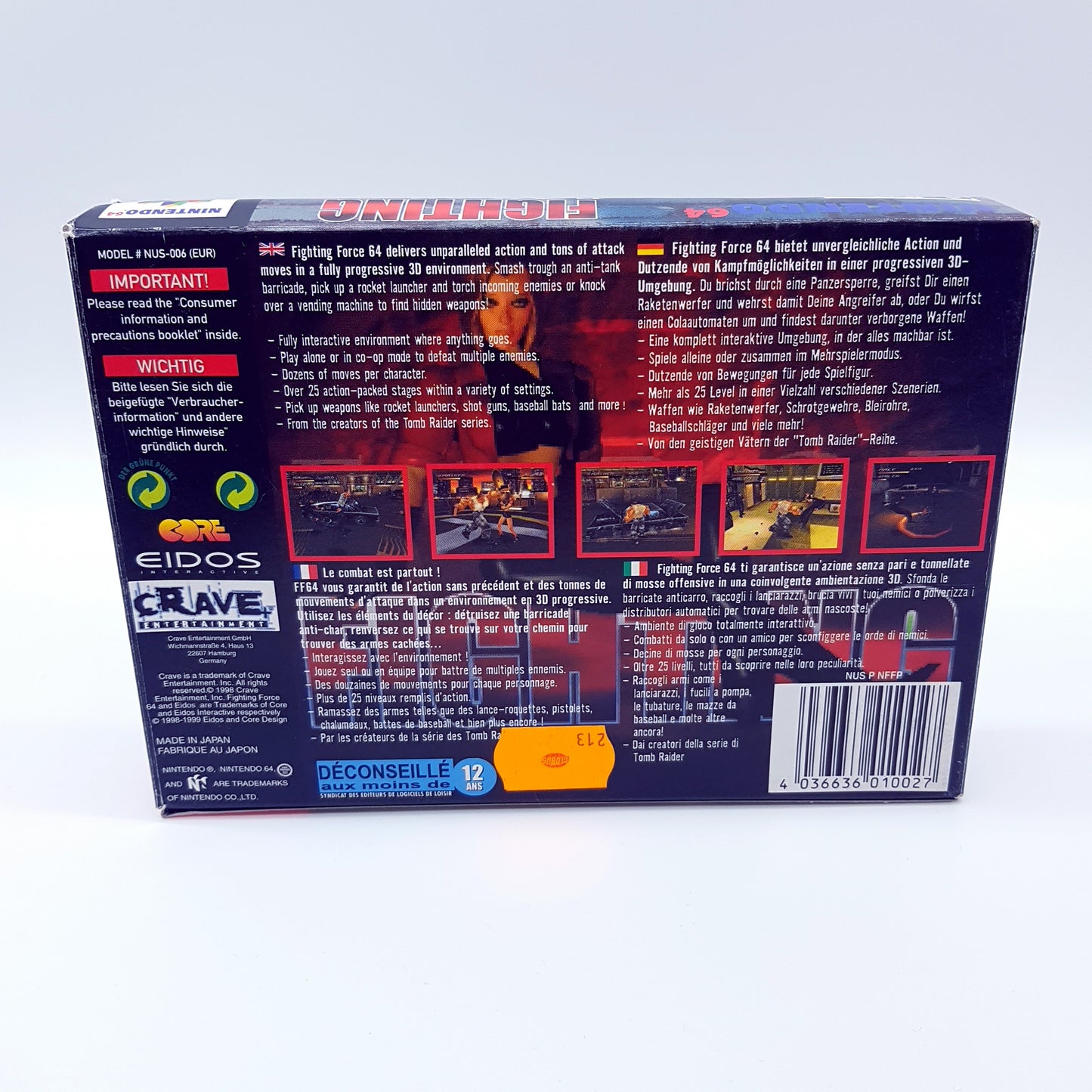 Nintendo 64 - N64 - Fighting Force 64 - PAL - inkl OVP und Anleitung