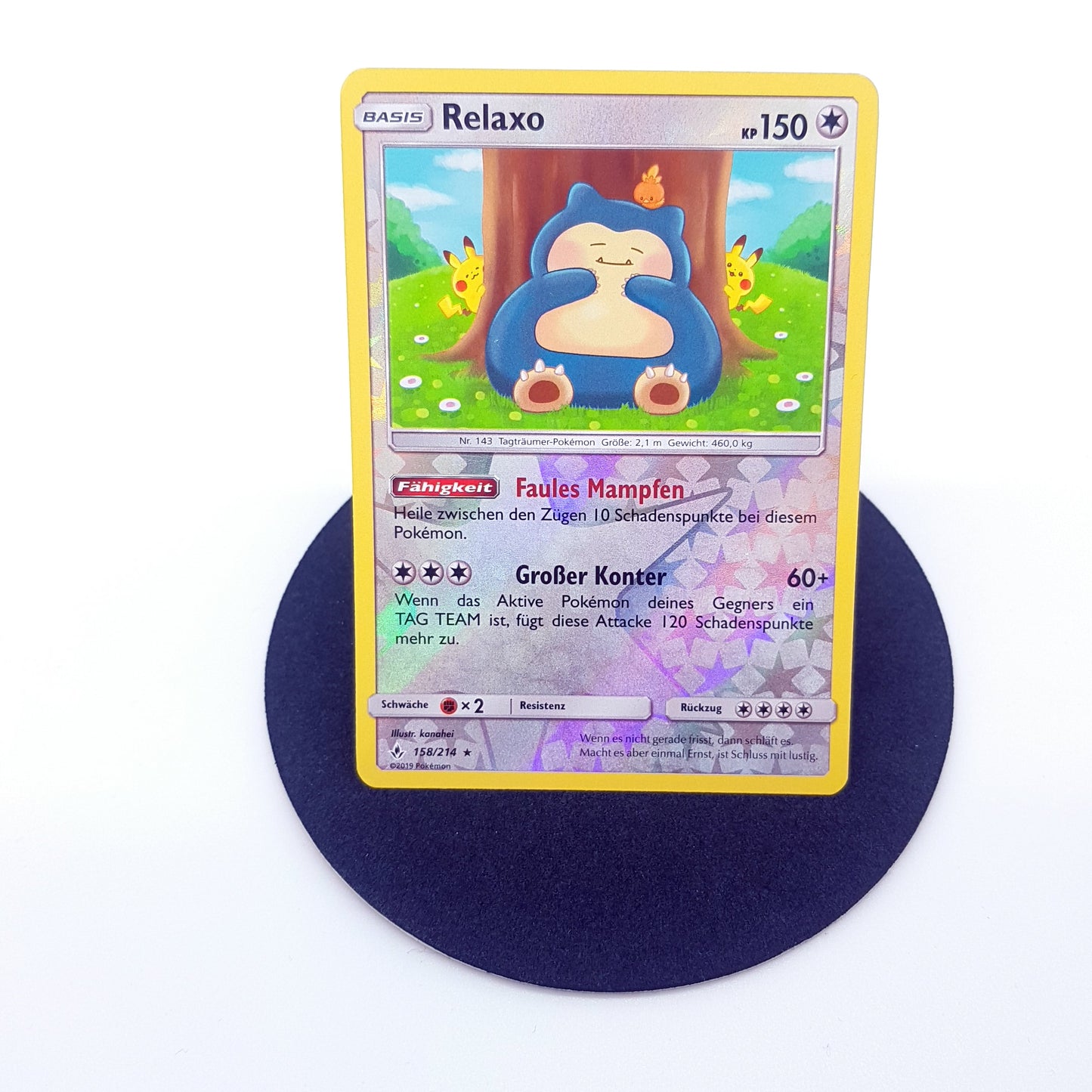 Pokemon Karte - Relaxo 158/214 reverse holo 2019 - deutsch