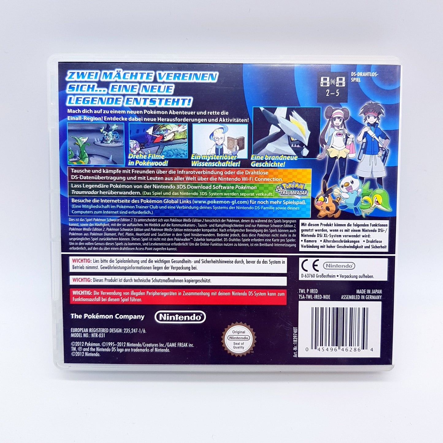 Nintendo DS - Pokemon schwarze Edition 2 (CIB komplett) - gebraucht