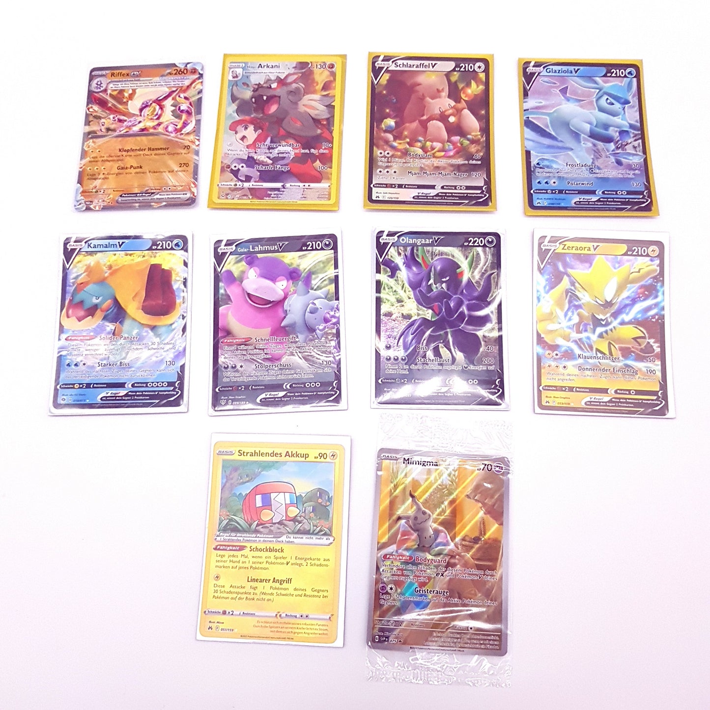 Pokemon 10 x Holo EX V Shiny Fullart Radiant Strahlend - mint - deutsch