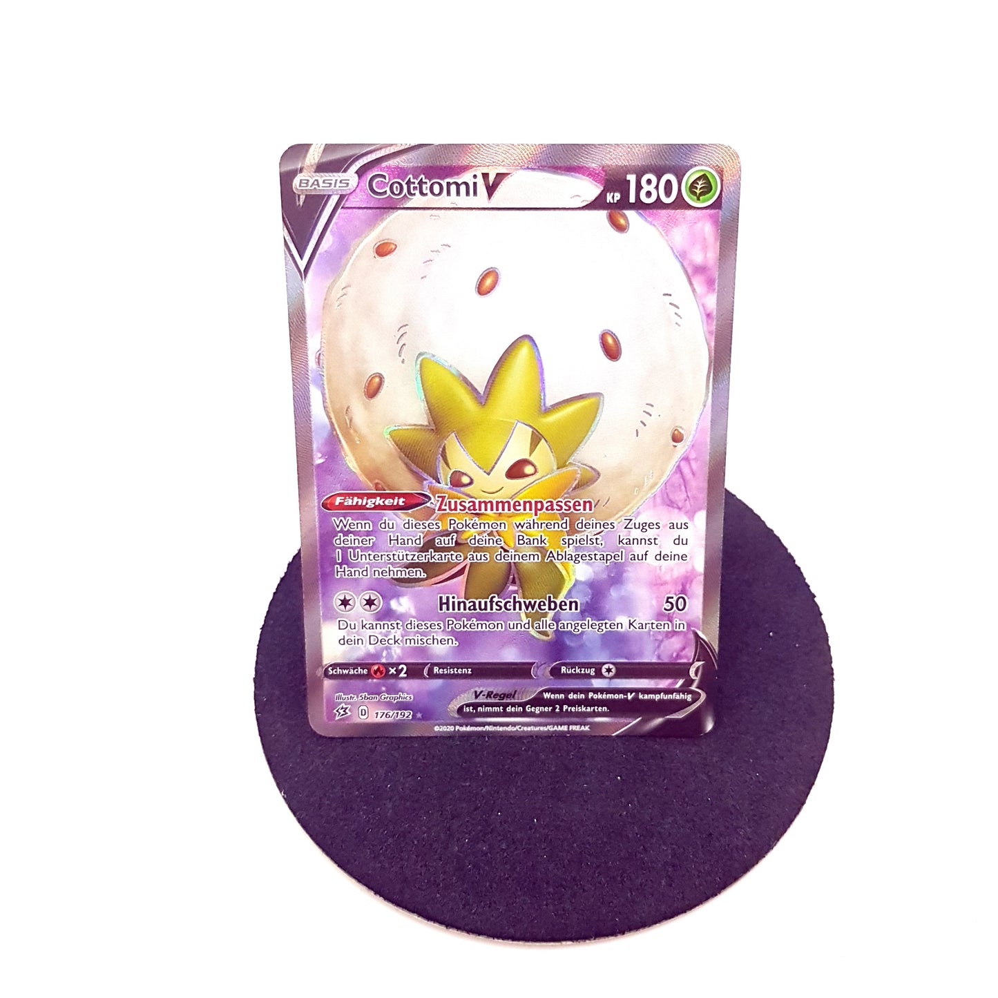 Pokemon Cottomi V 176/192 Holo - near mint - deutsch