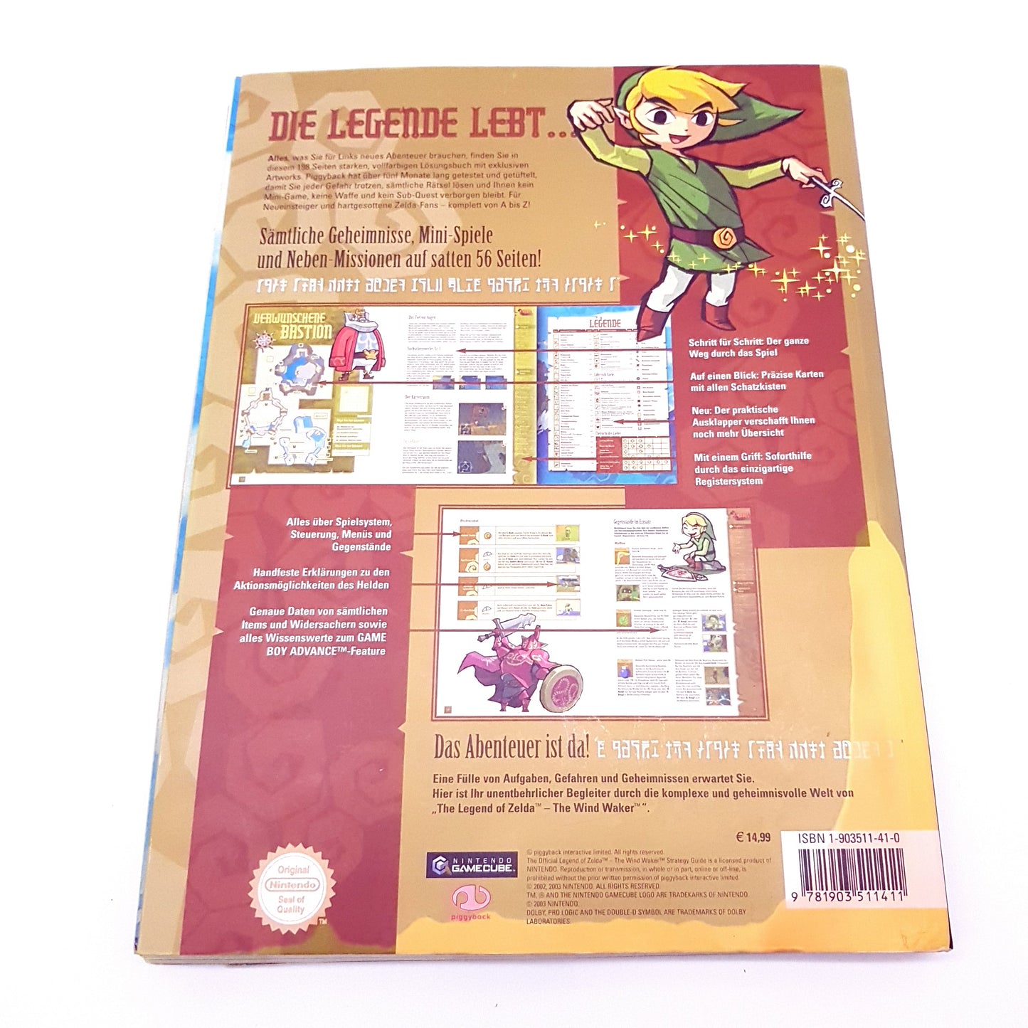 Lösungsbuch The Legends of Zelda The Windwaker (inkl Poster Karte) Nintendo Gamecube