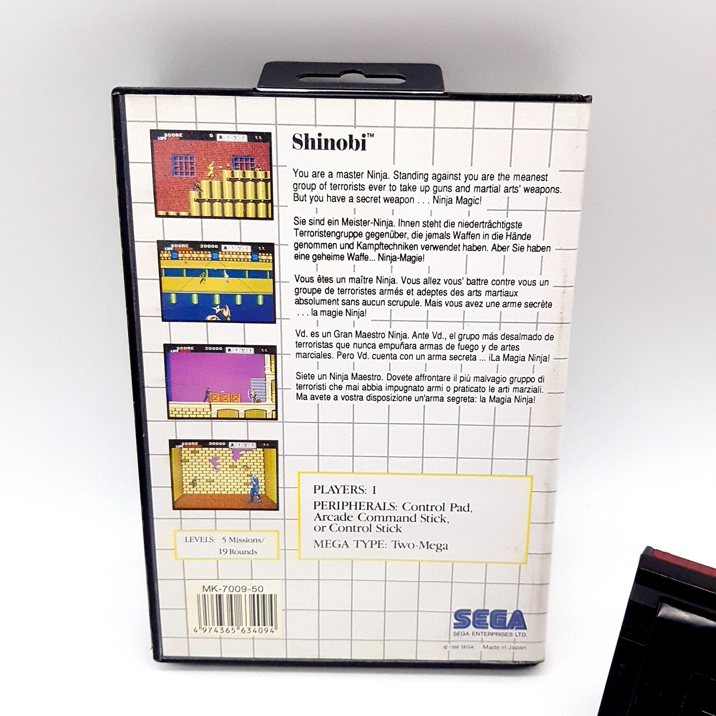 SEGA Master System - Shinobi - Spiel inkl OVP