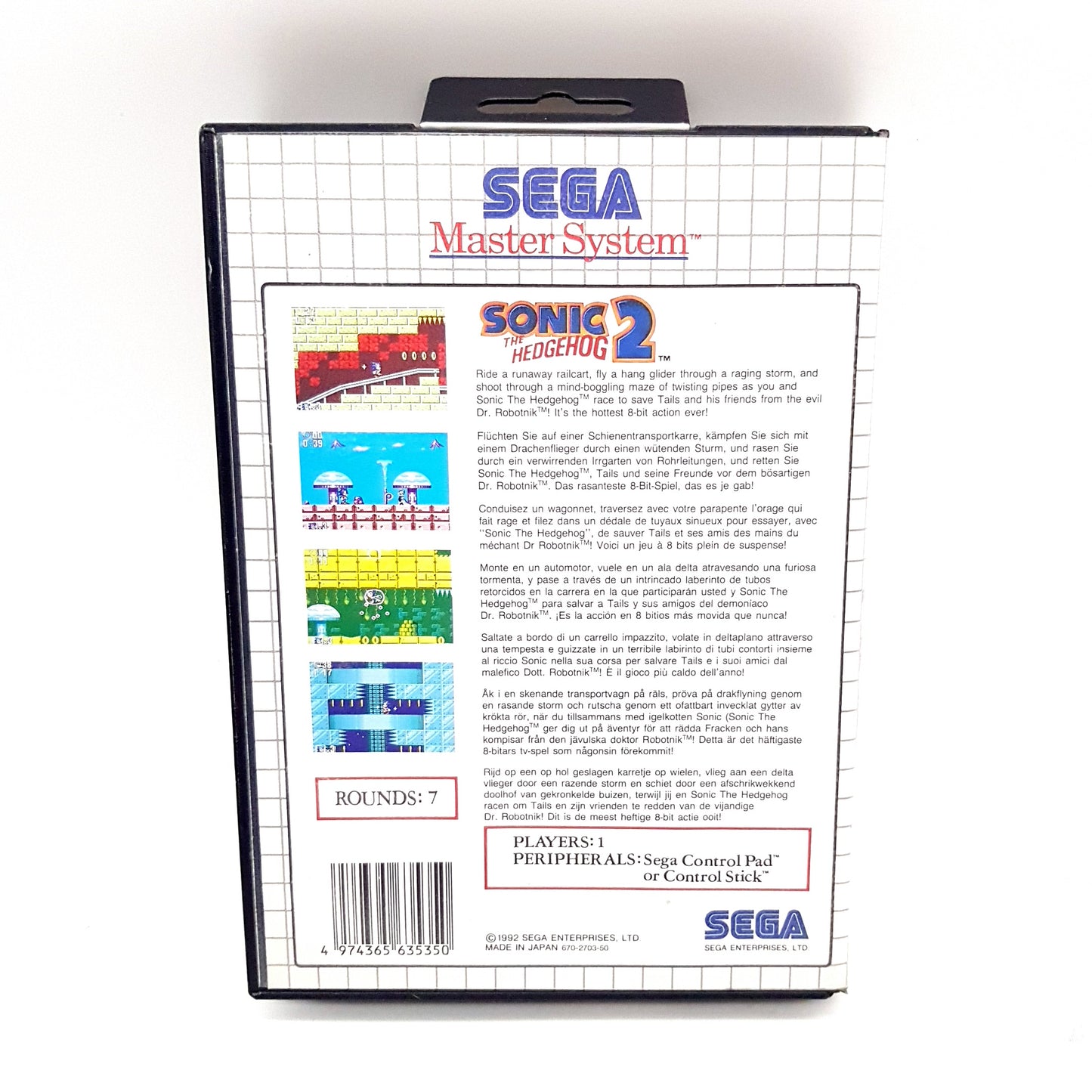 SEGA Master System - Sonic The Hedgehog 2 - Spiel inkl OVP