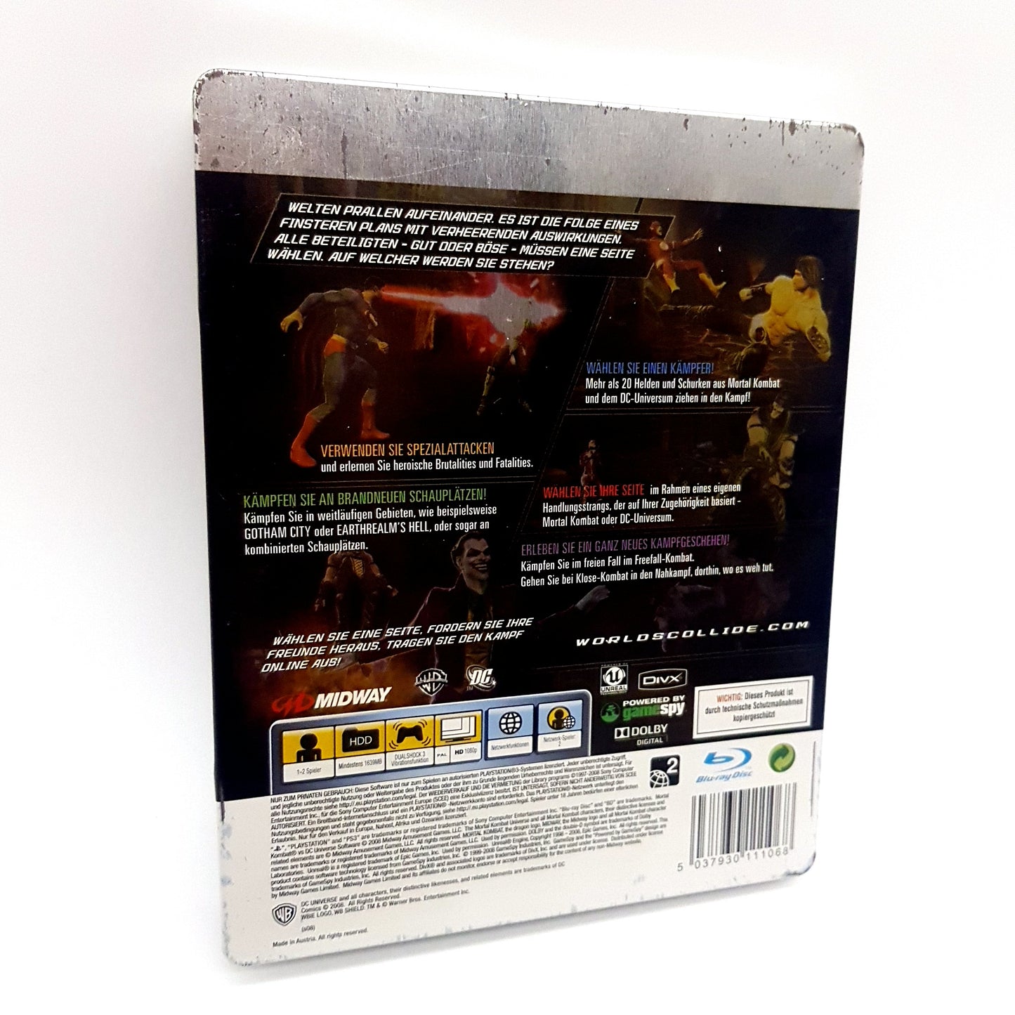 Ps3 Playstation 3 - Mortal Kombat Vs DC Universe - Spiel mit Steelbook - gebraucht - gut